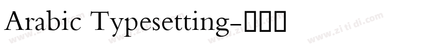 Arabic Typesetting字体转换
